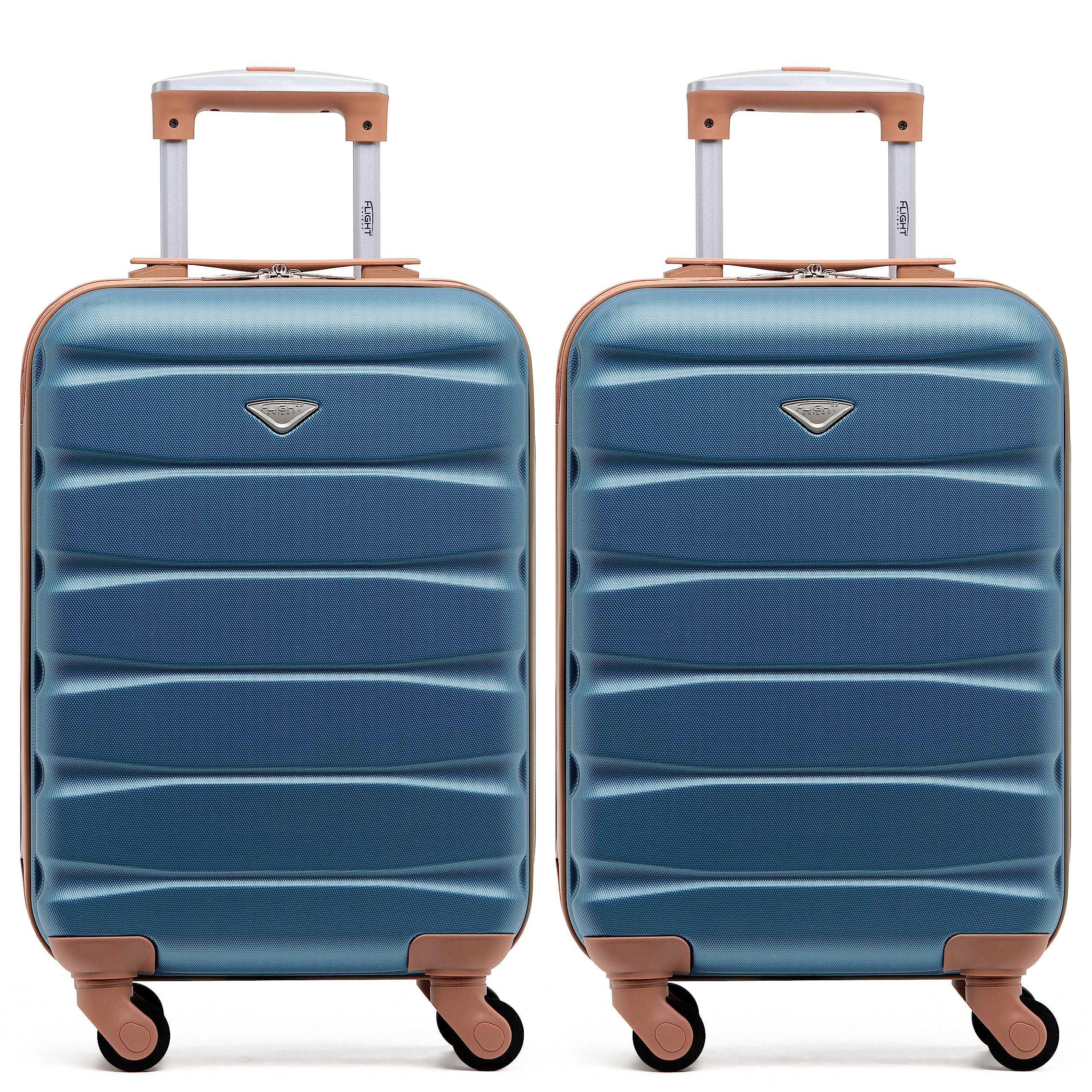 Flight Knight Suitcase Set of 2 Lightweight 4 Wheel ABS Hard Case Cabin Carry On Hand Luggage Approved for Over 100 Airlines Including easyJet, British Airways, Ryanair & Many More 55x35x20cm — view 214