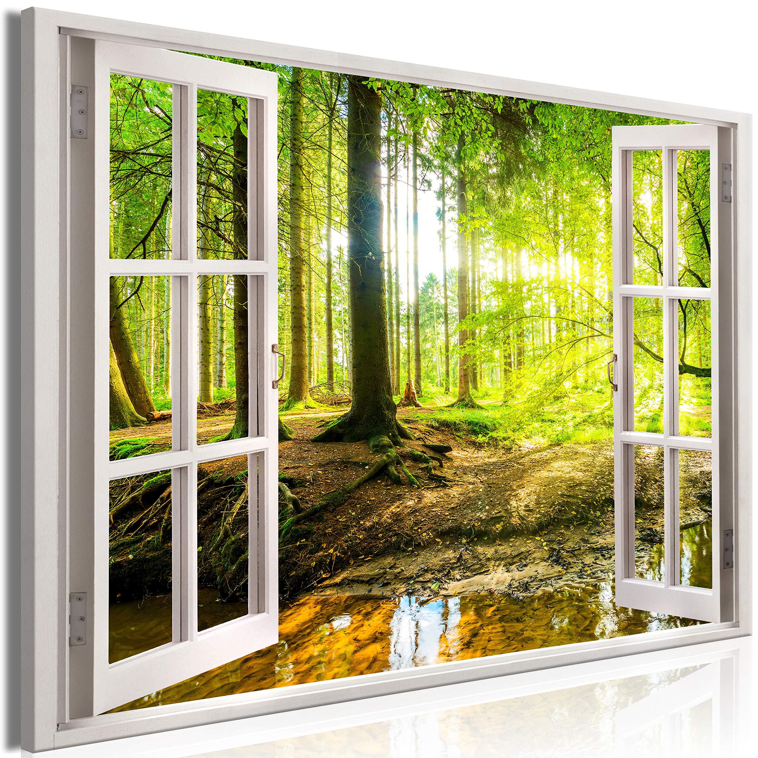 murando Quadro Mega XXXL Finestra 165x110 cm Straordinario Stampa su Tela per un Facile Montaggio Fai Da Te Grande - Quadri Moderni Grandi Dimensioni - Immagini DIY Decorazione da parete