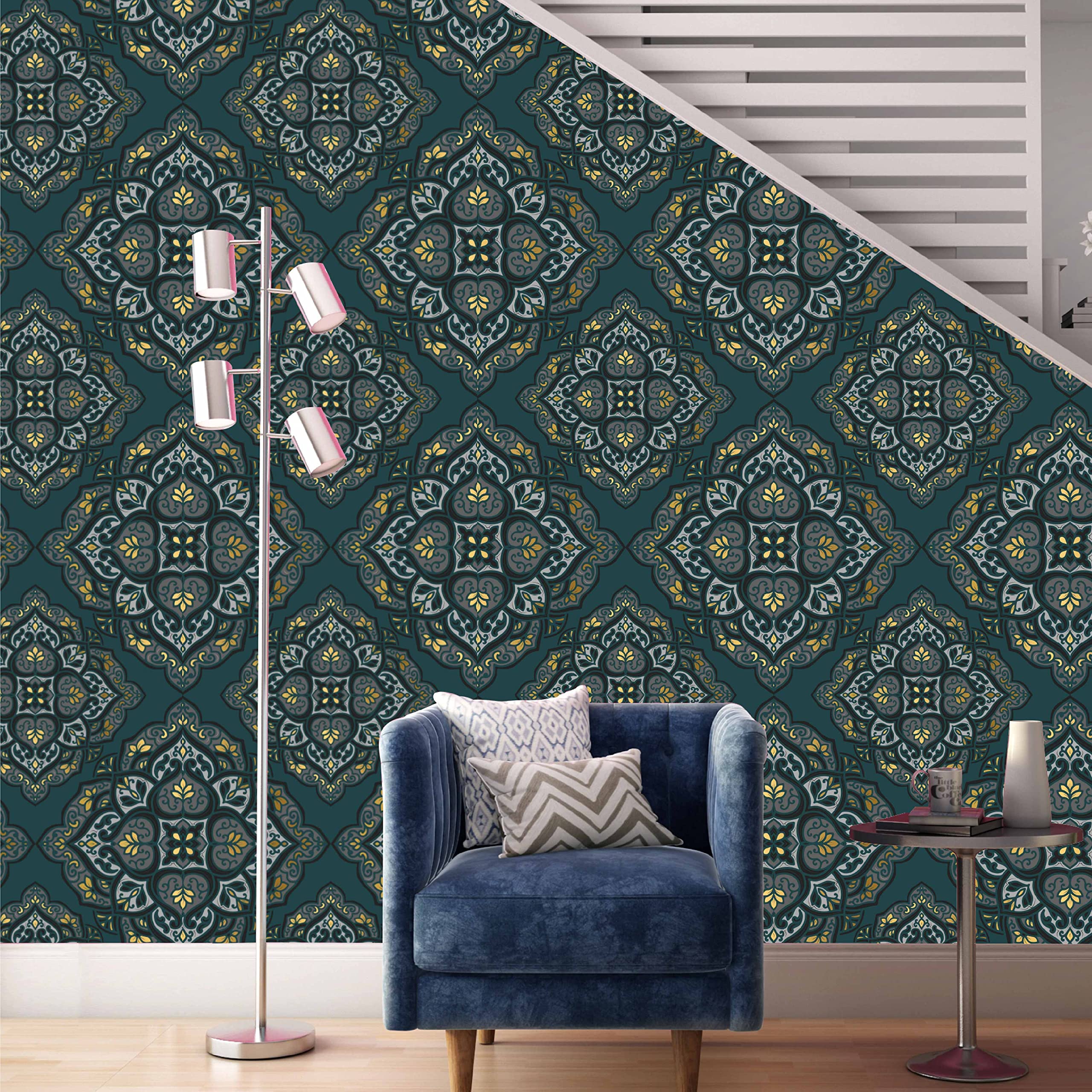 See full amazon price history chart for Asian Paints EzyCR8 Victorian Ornament-Green| Self Adhesive Wallpaper (45x300cm)| DIY Wall Decor|Water-Resistant| Living Room|Puja Room| Multi Surface Application, Kids Room, Play Room Asian Paints EzyCR8 Victorian Ornament-Green| Self Adhesive Wallpaper (45x300cm)| DIY Wall Decor|Water-Resistant| Living Room|Puja Room| Multi Surface Application, Kids Room, Play Room (B09X594HPG) Amazon Price History, Amazon Price Tracker