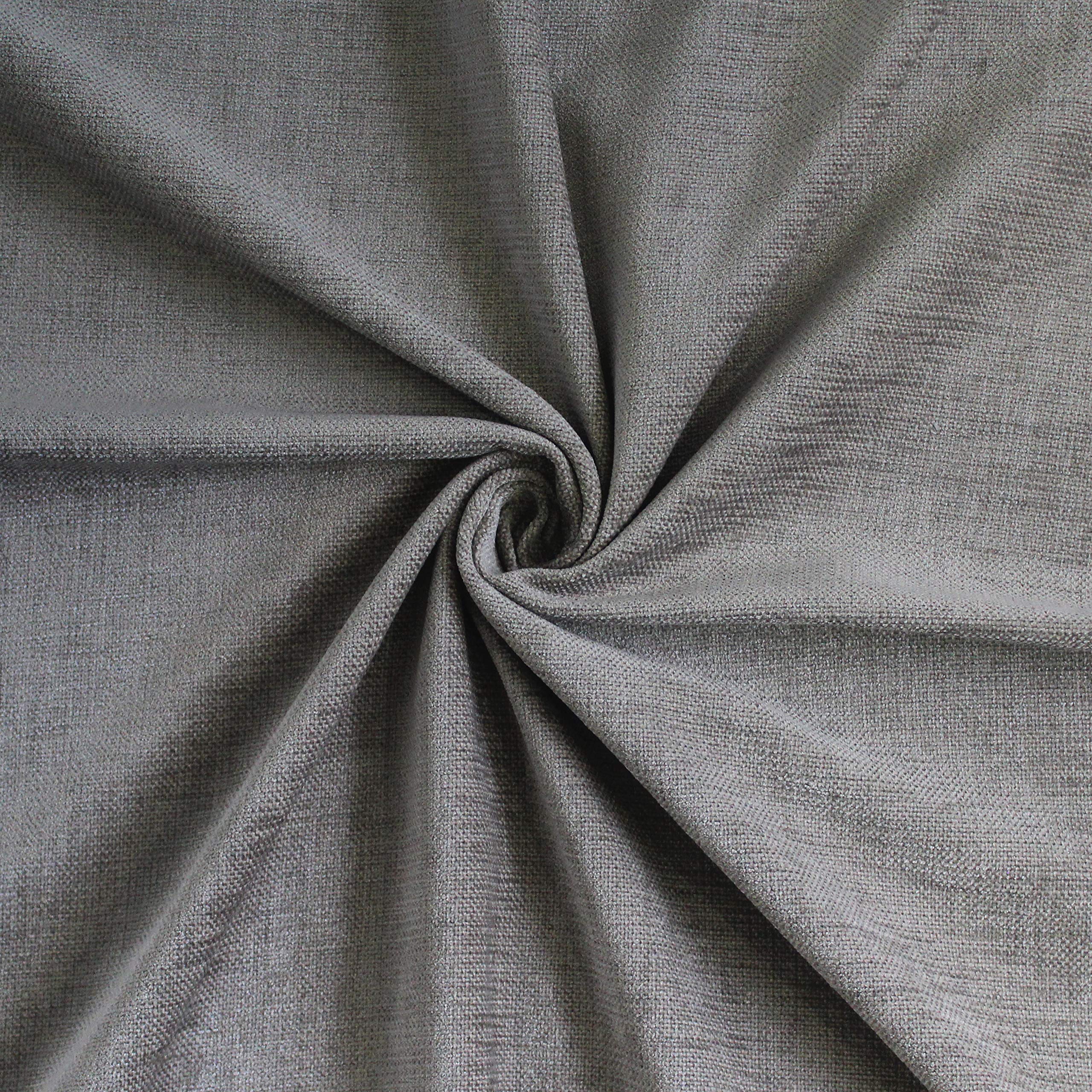 Encasa XO Chenille Textured Fabric Decorative Soft Rich Cloth with Plain Colours for Sofa, Furnishing, Upholstery, Curtains, Cushions and Craft (Light Grey, 39"x54"/100x137 cm - 1 Meter)