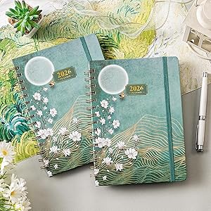 2026 Planner - JAN. 2026 - DEC. 2026, 2026 Planner Weekly and Monthly, 2026 Calendar Planner, Weekly and Monthly Planner with Colorful Tabs, Premium Paper, Twin-wire Binding - Hardcover (6.4" x 8.5", Green, Back Pocket)