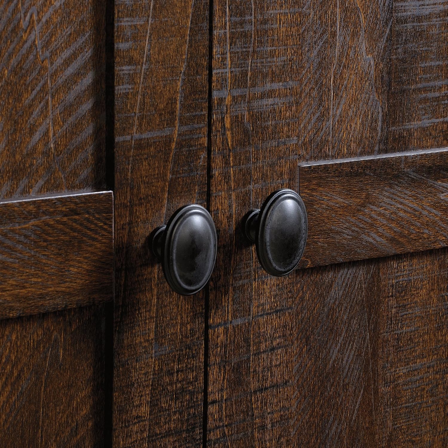 Sauder Storage Cabinet, Rustic Walnut finish