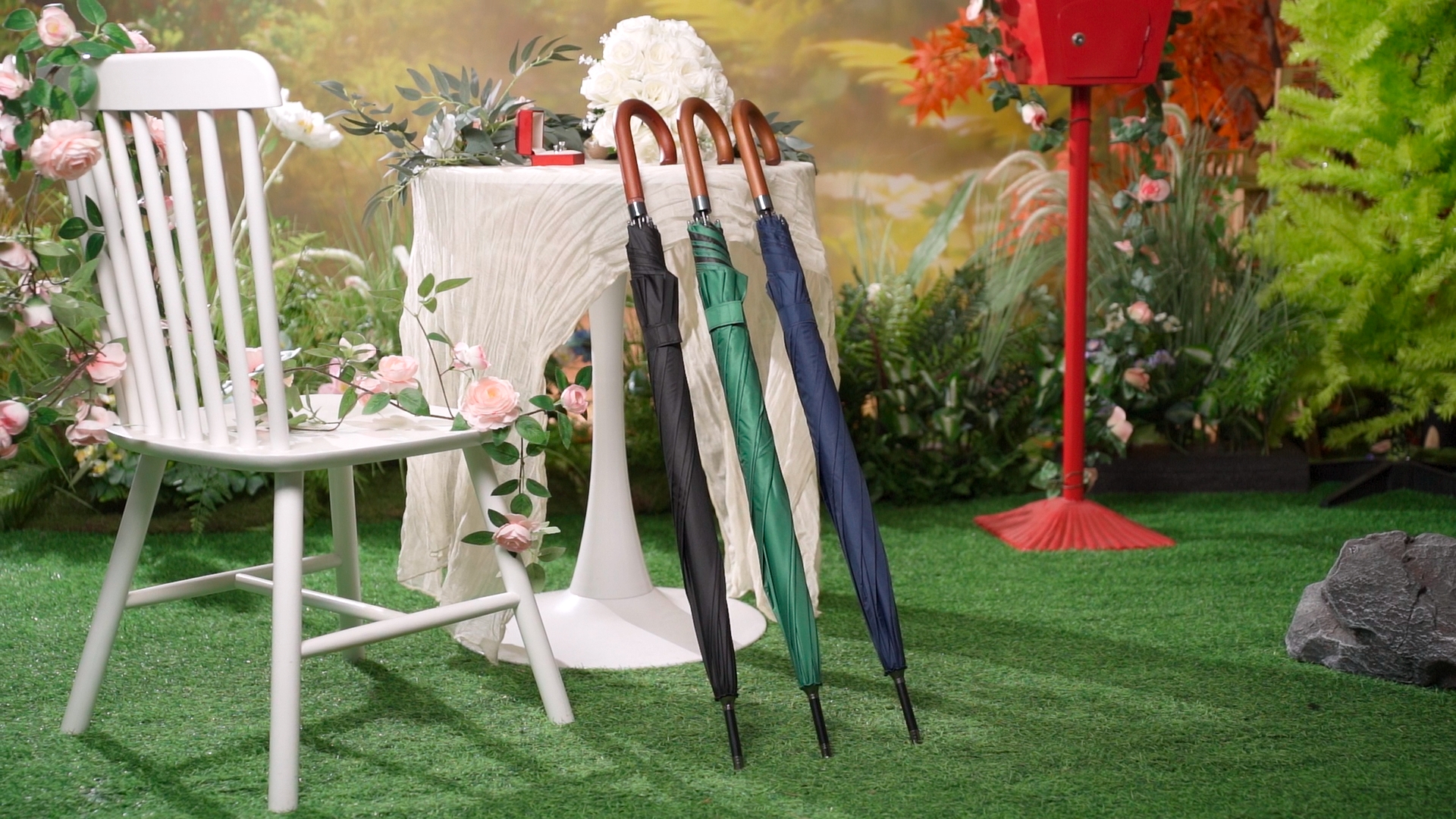 Amazon.com: Silkfly 2 Pcs 48'' Auto Open Stick Umbrella for Rain