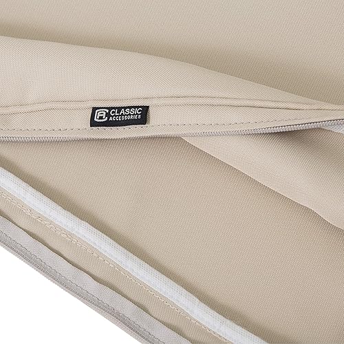 Miniatura 2 de Classic Accessories Montlake FadeSafe - Funda de cojín resistente al agua para tumbona de patio de 74 x 23 x 3 pulgadas, color beige antiguo, fundas