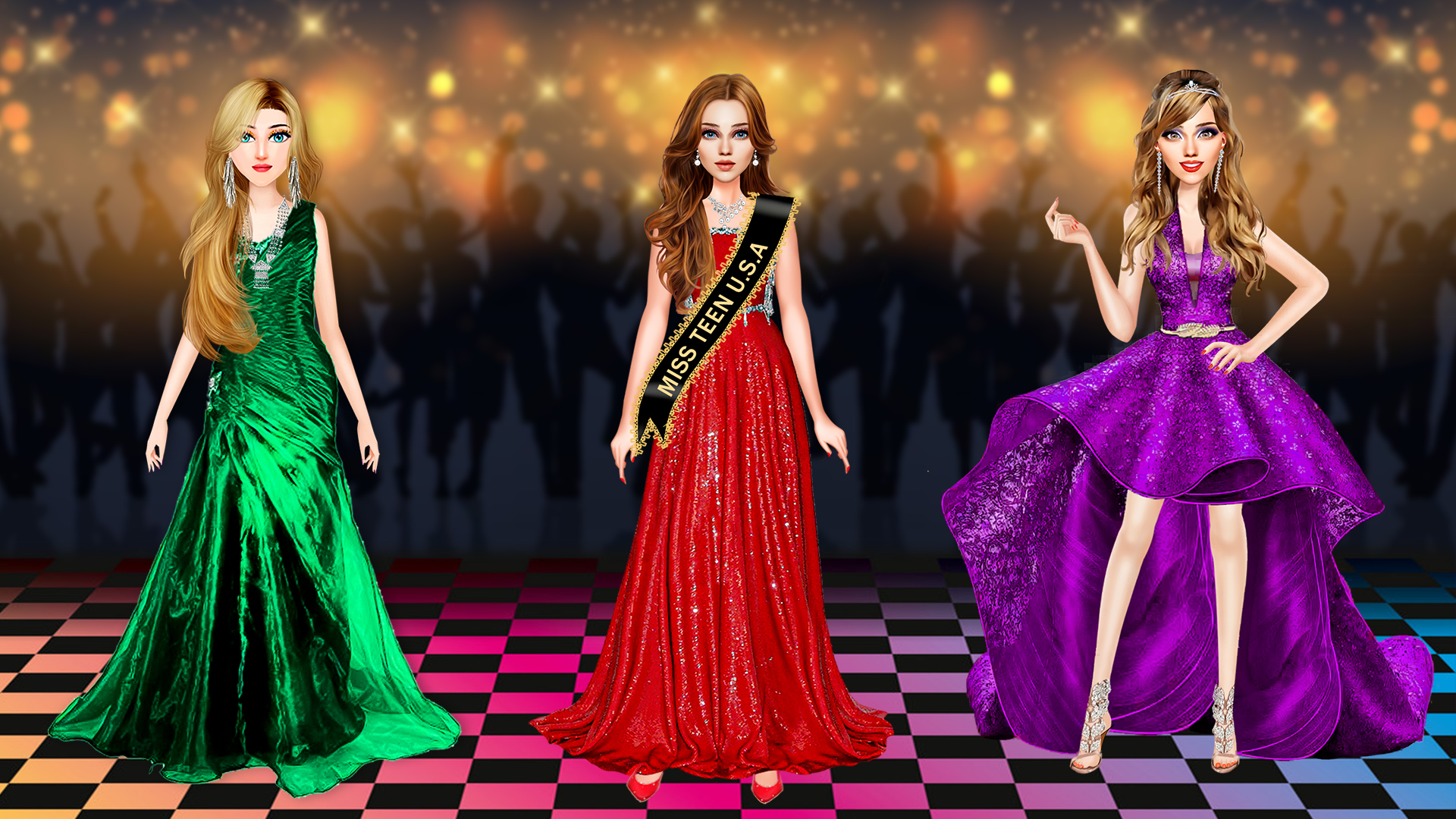 open lace back dress Princess Fashion Makeup and Dress Up Games