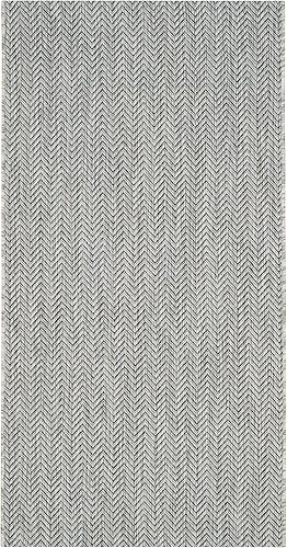 Safavieh Colección Courtyard CY8022 Alfombra, cuadrada, 2 pies 3 pulgadas x 5 pies, azul marino y gris, impermeable, fácil de limpiar, para