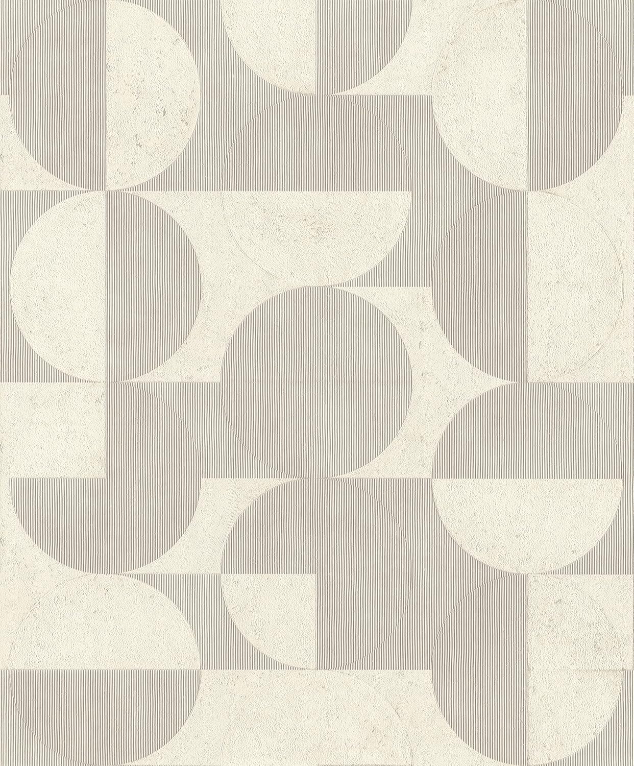 Rasch Barcelo Light Grey Circles Wallpaper