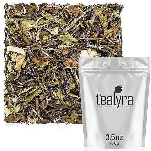 Miniatura 1 de Tealyra - Crema de coco blanco - Mezcla de té blanco premium con chips de coco - Té de hojas sueltas - Alto en antioxidantes - Nivel de cafeína bajo