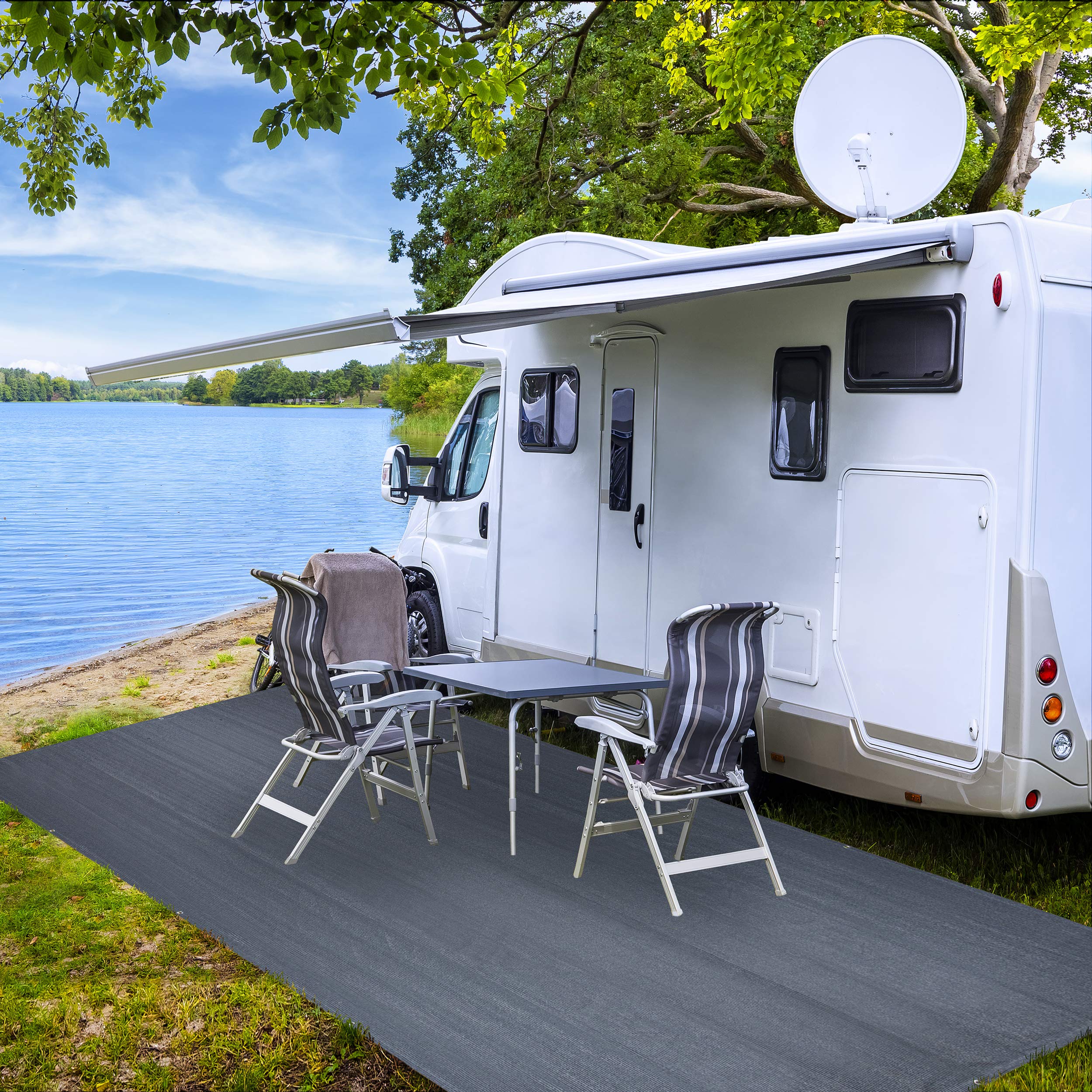 ONVAYA® Vorzeltteppich | Zeltboden für Camping | Markisenteppich Wohnmobil | Zeltteppich | robuster Campingteppich