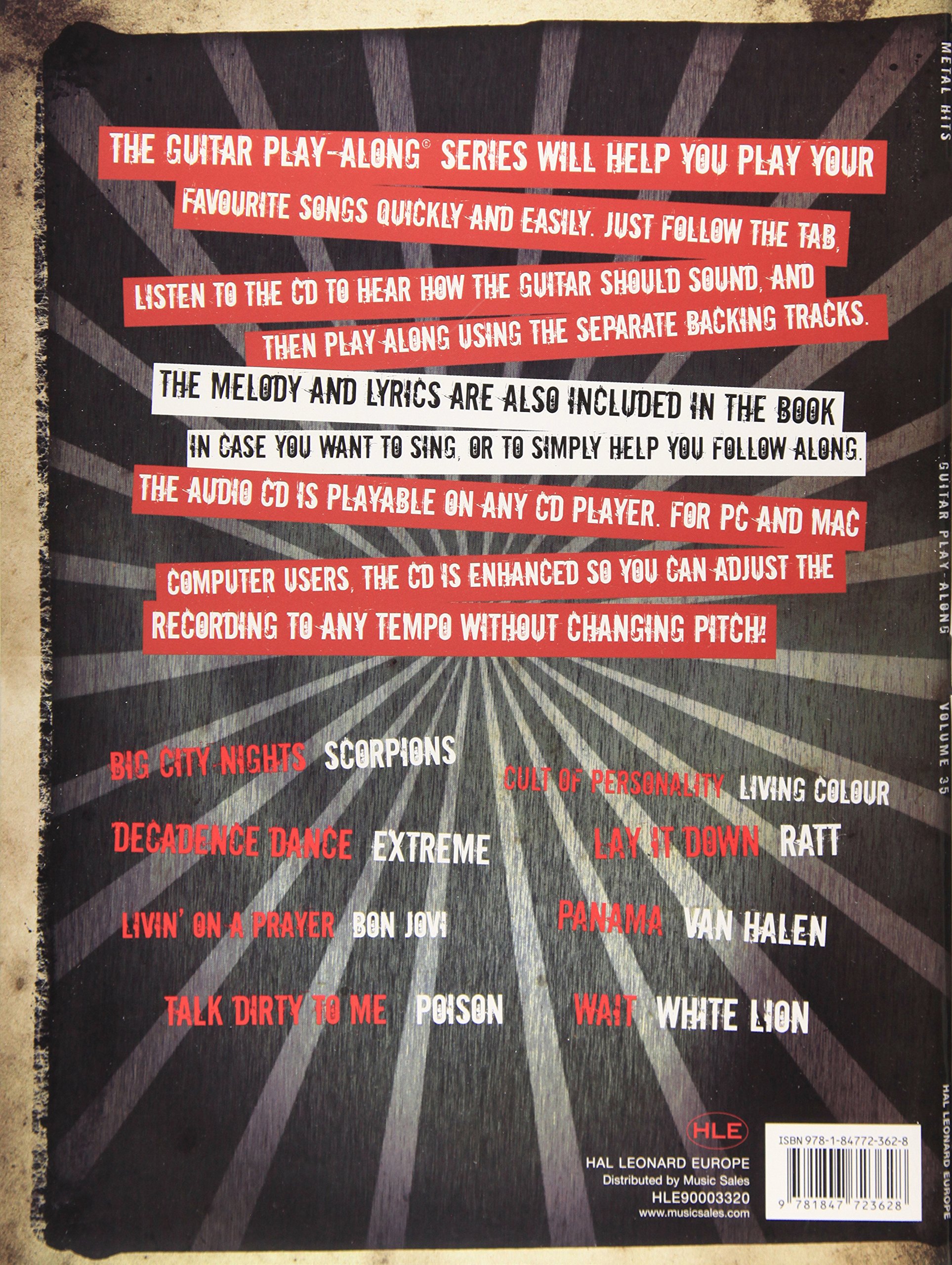 Guitar Play-Along Volume 35: Metal Hits (Book And CD)