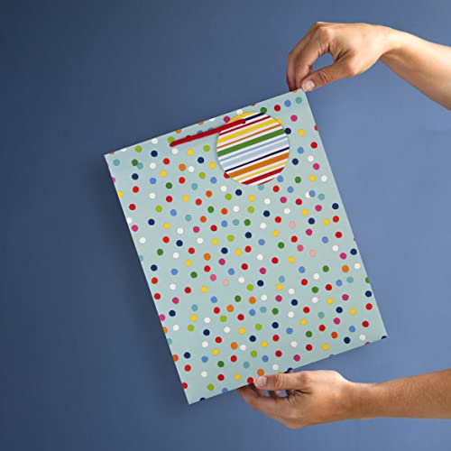 Hallmark Multi-Occasion Large Gift Bag - Spots and Stripes Design - Image 4