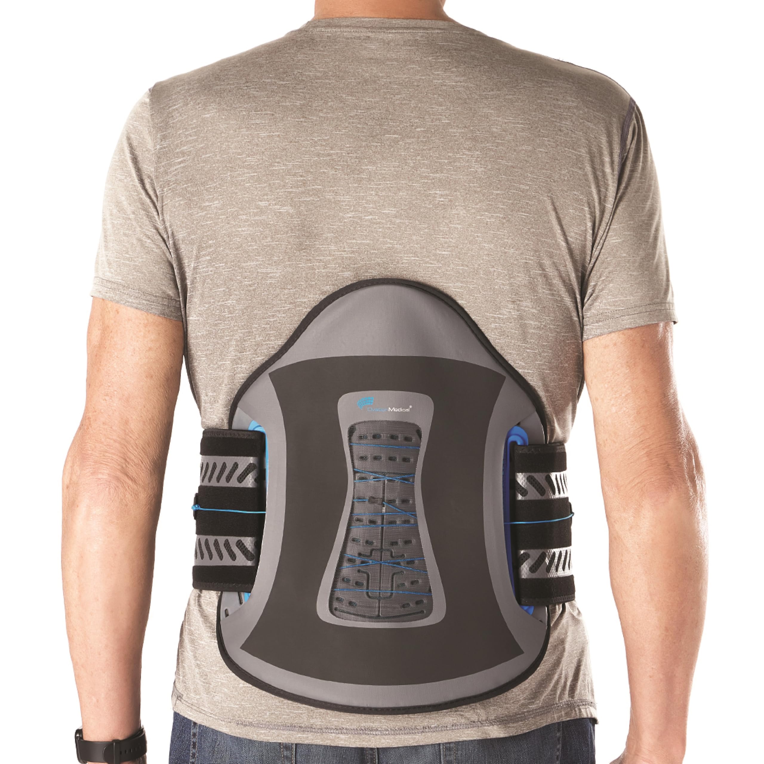 Nu-Form Universal Lower Back Brace - LSO Back Brace with Adjustable Closure - Lumbar Support Belt for Strains, Spondylolisthesis & Sciatica Pain