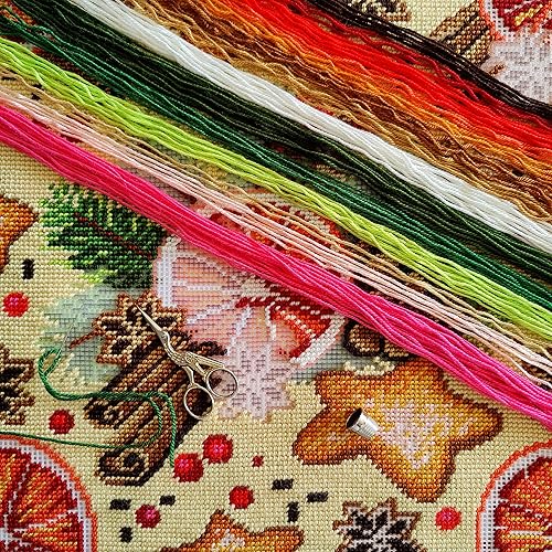 Miniatura 2 de Brvsk Vino caliente. Kit de punto de cruz estampado. Almohada de 16 x 16 pulgadas. Lienzo de tapiz impreso, calidad europea