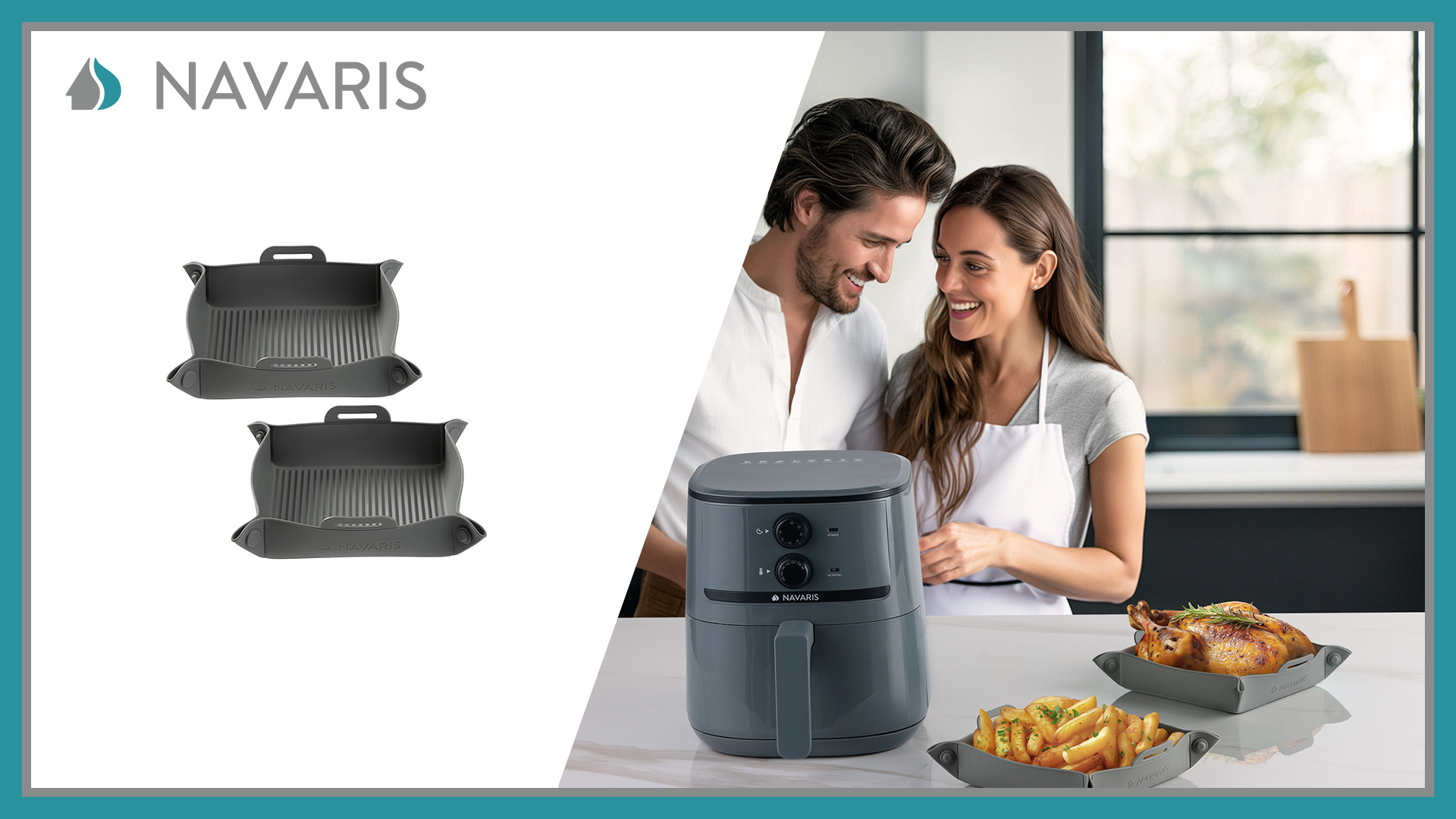 Amazon.com: Navaris Silicone Air Fryer Liners (Set of 2