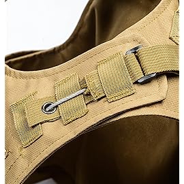 Invenko Tactical Molle Airsoft Vest Outdoor Hunting Paintball Sports Outdoor Gaming Security Guard Duty Cosplay Soft Vest Tan