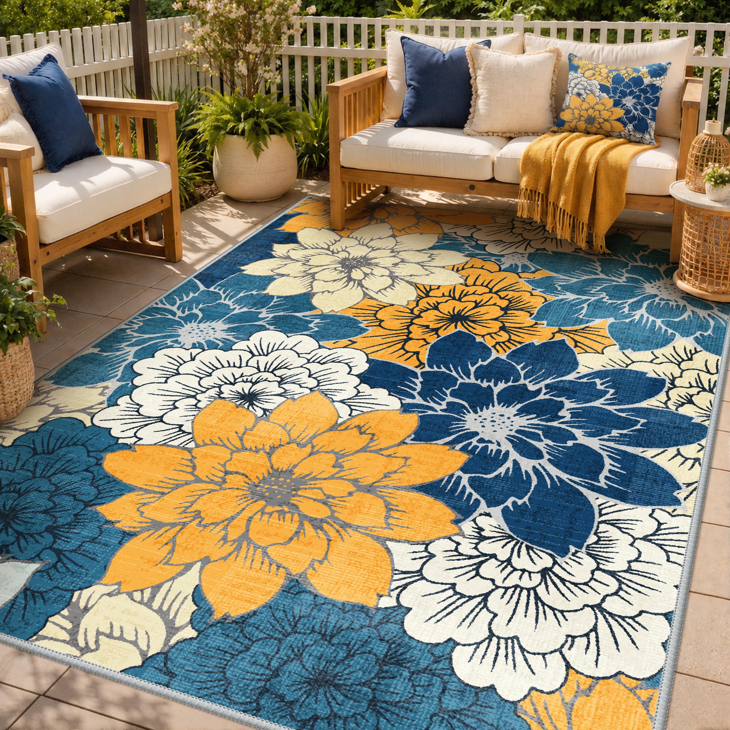 GENIMO Indoor Outdoor Area Rug