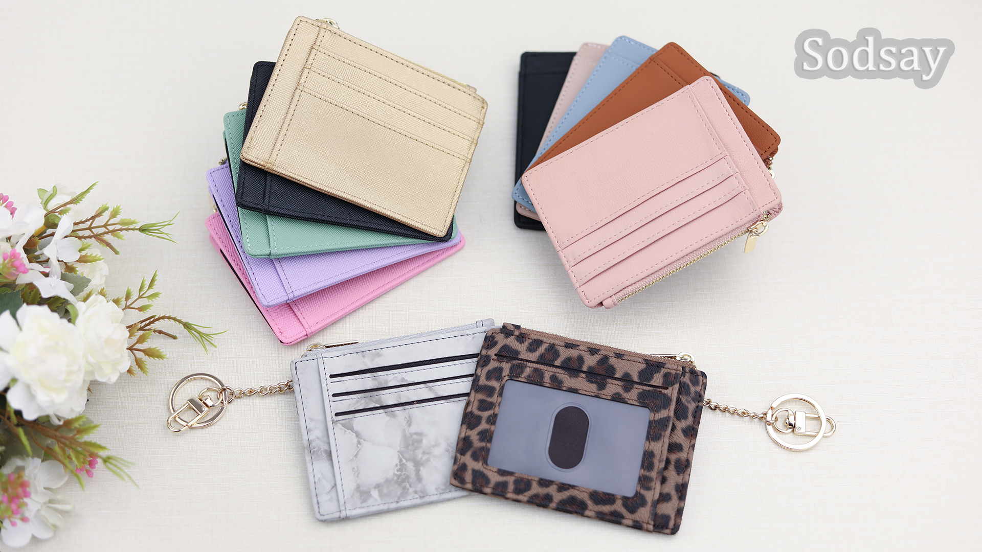 Amazon.com: Sodsay Card Case Slim Front Pocket Wallet for Women 