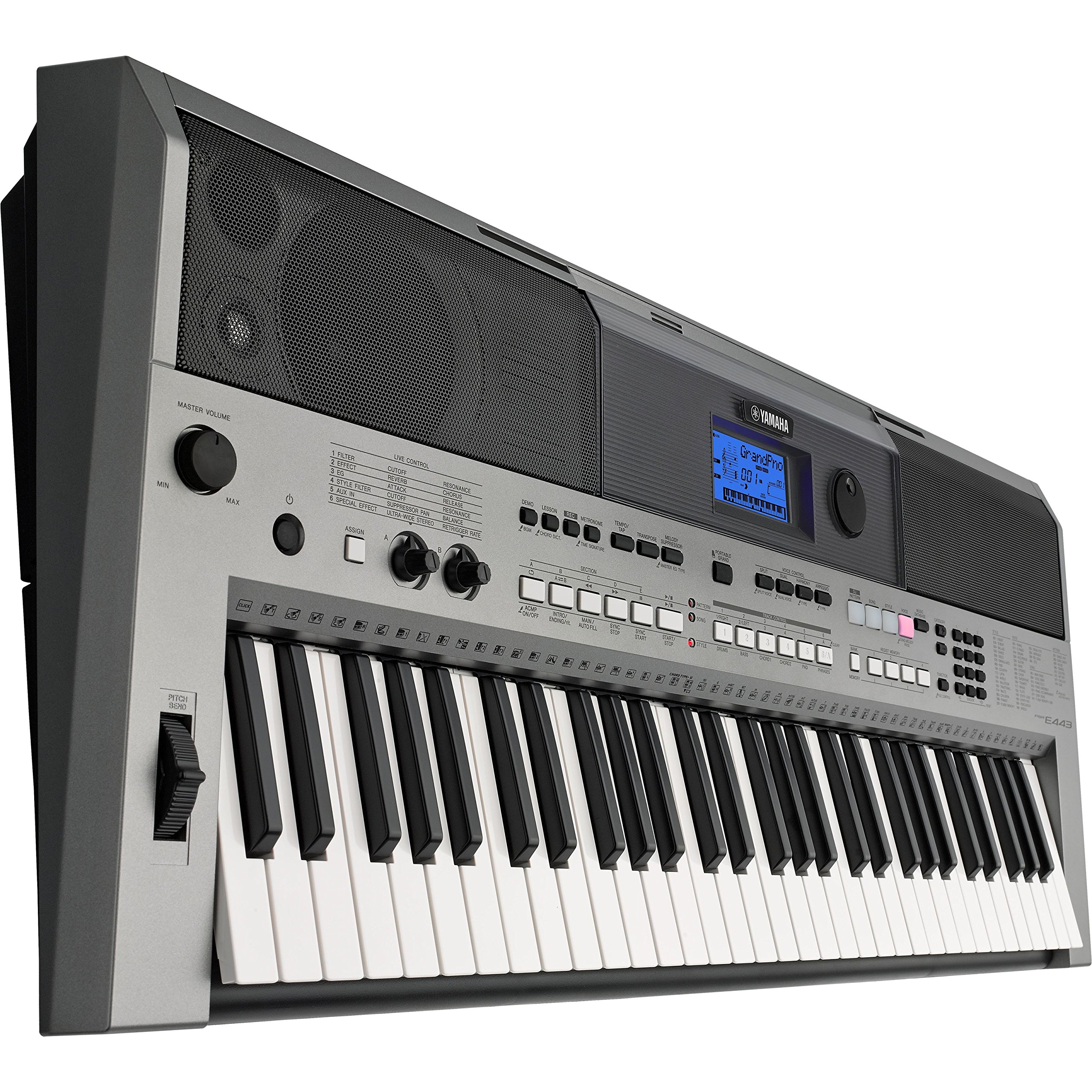 Yamaha PSR-E443 61-Key Touch Response Keyboard with 731 Natural