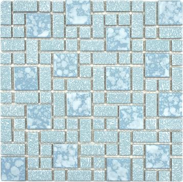Merola Tile University Blue 11-3/4" x 11-3/4" Porcelain Mosaic Floor and Wall Tile