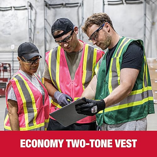Miniatura 6 de Radians SV22-1 Economy Tipo O Clase 1 Chaleco de Seguridad Tamaño Extra Grande, Malla Verde Cazador con Cinta de Contraste - 1 Cada Uno
