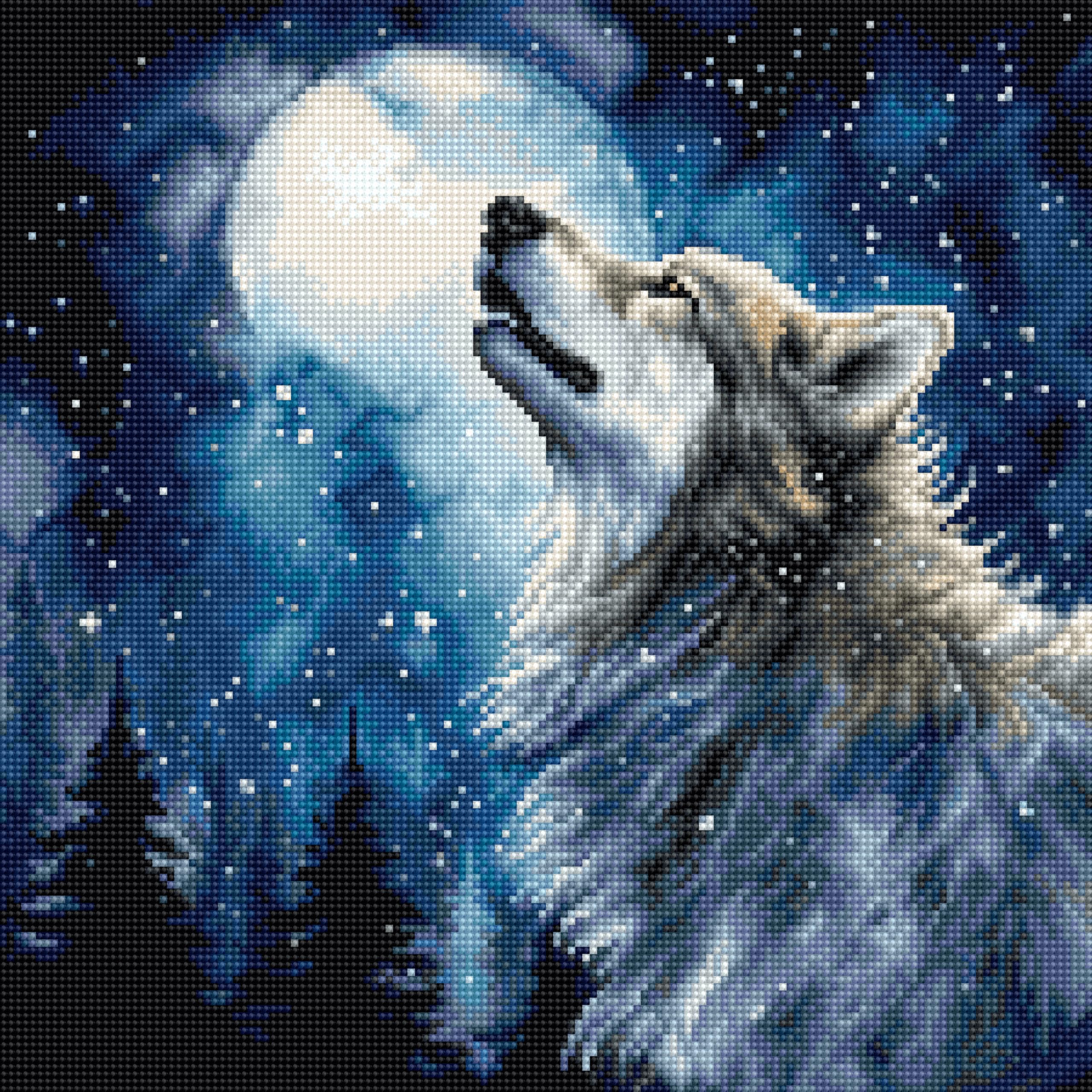 Letistitch Multicolored L9923 Midnight Snowfall