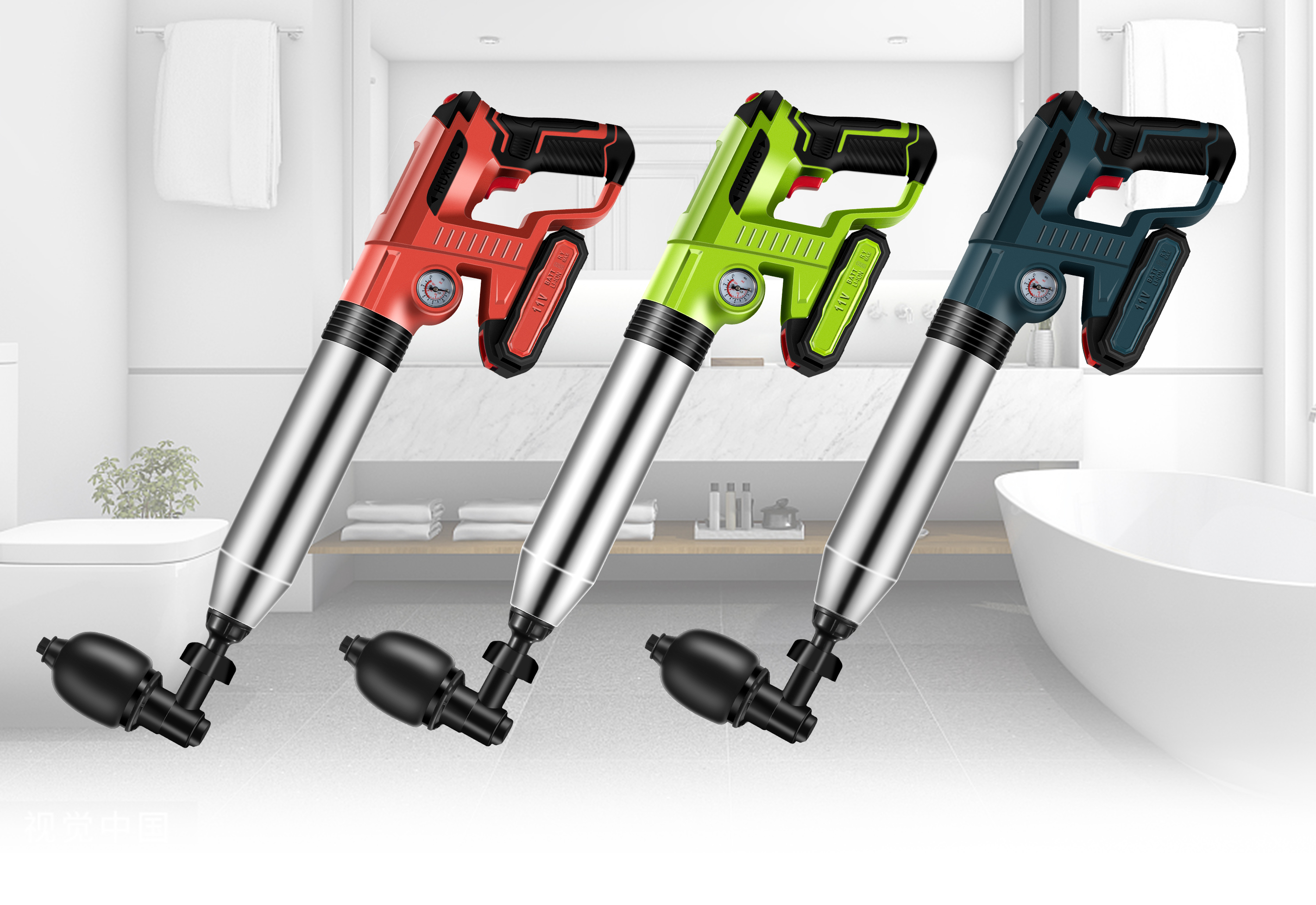 Electric Toilet Plunger With Dedicated Box, Plunger Toilet