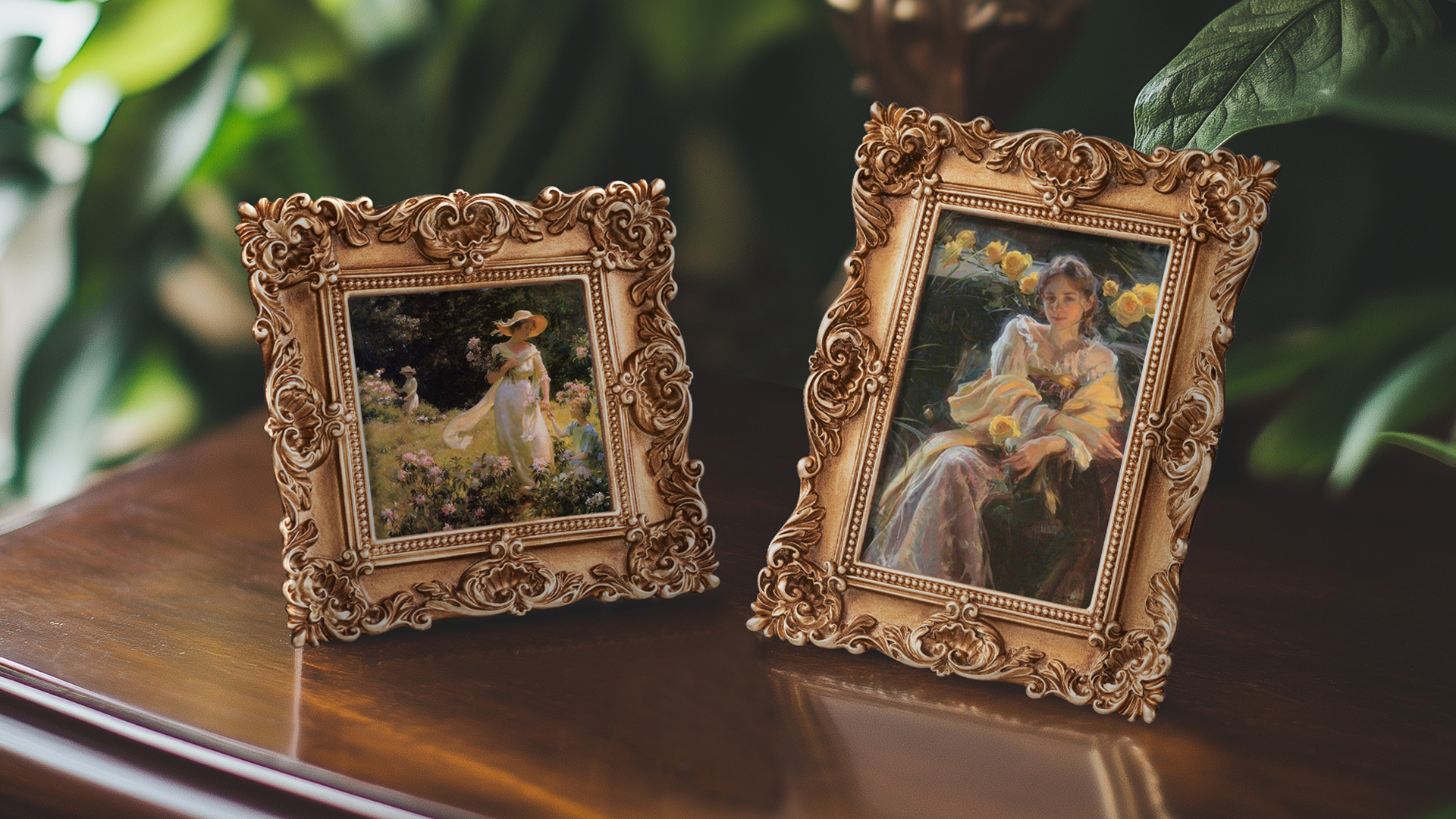 Amazon.com - eletecpro 4x4 Vintage Picture Frame with Real Glass