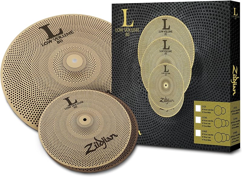 LV38 L80 Low Volume Cymbal Set | Quiet Practice Feel, Apartment Friendly Sessions, Complete Matched Lineup, Everything a Working Drummer Needs