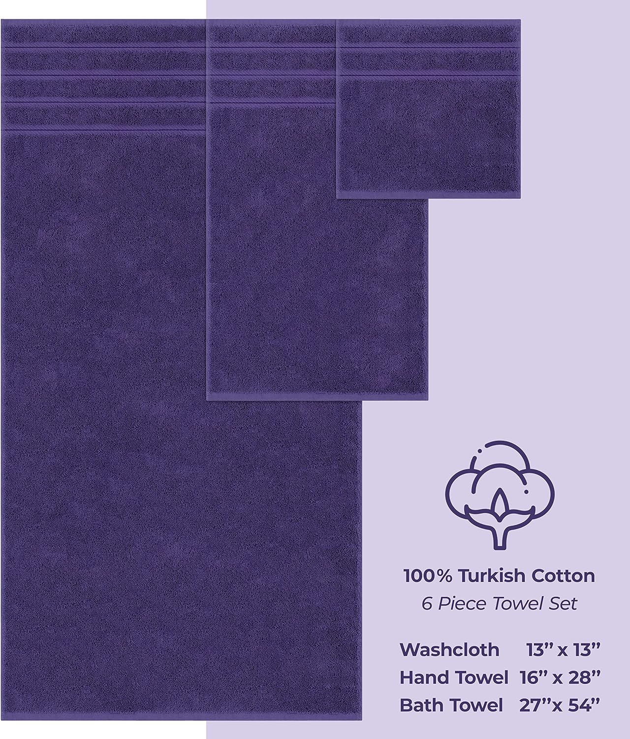 American Soft Linen 6 Piece Towel Set and 4 Piece Bath Towel Set Bundle