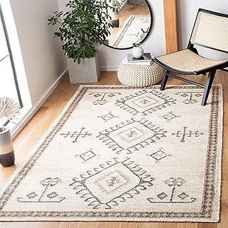 SAFAVIEH Kilim Collection Area Rug - 5' x 8', Ivory & Black, Handmade Fl...