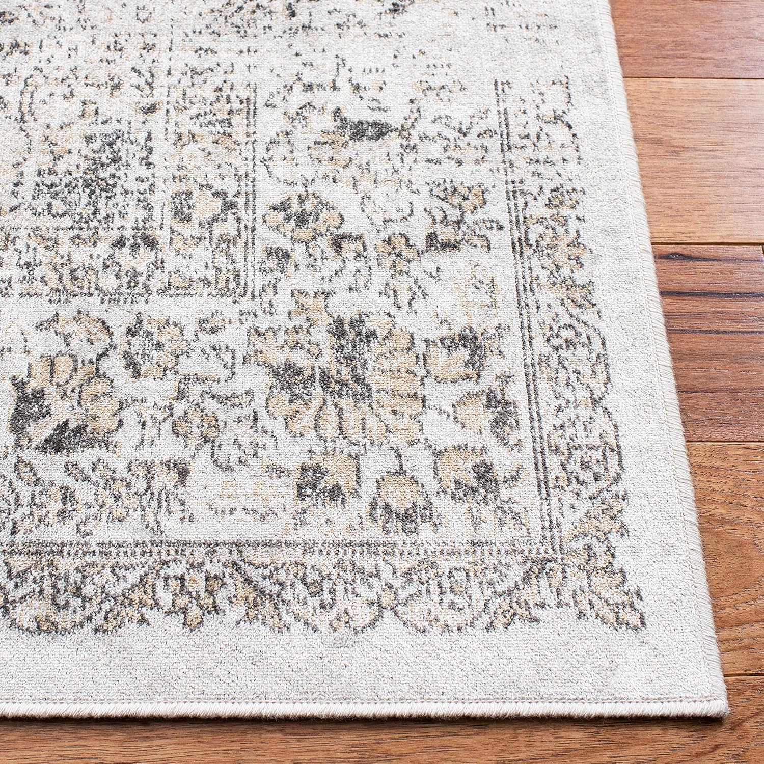 SAFAVIEH Atlas Collection Area Rug - 5'3" x 7'7", Beige & Grey, Vintage Oriental Distressed Design, Non-Shedding & Easy Care, Ideal for High Traffic Areas in Living Room, Bedroom (ATL965B)