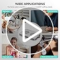 Nail Dust Collector, 1600PA Professional Nail Vacuum Dust Collector Fan with Filter Papers (30 Pcs) for Acrylic Nail Polishing & Manicure at Nail Salon & Home - White