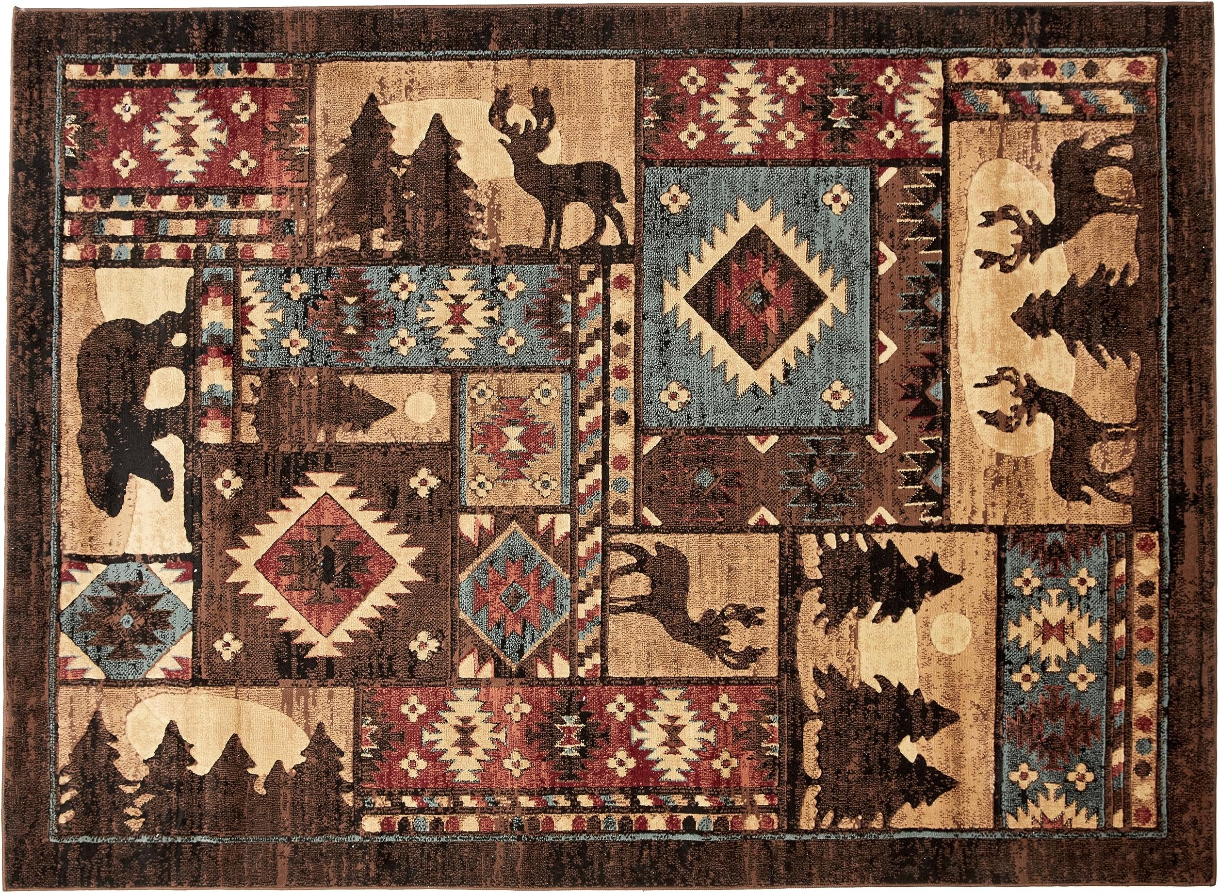 Amazon.com: Rug Empire Rustic Lodge Novelty Area Rug, 26