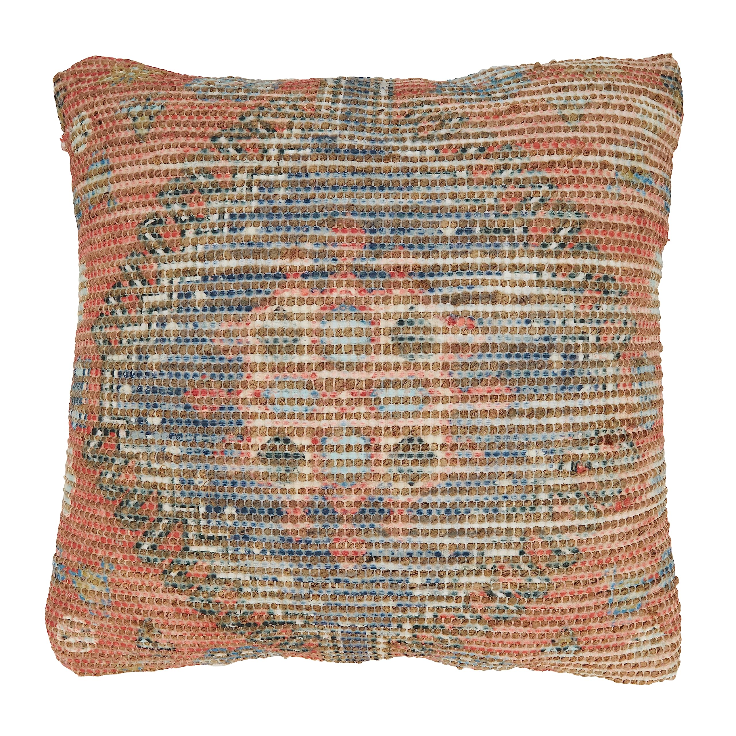 SARO LIFESTYLE Bohemian Printed Chindi Throw Pillow Cover Multi 20
