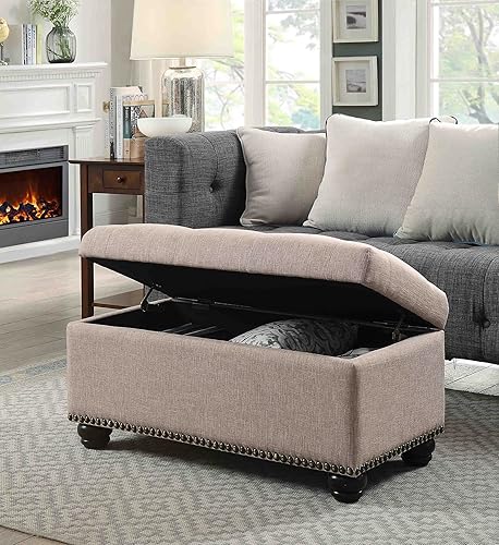 Miniatura 2 de Convenience Concepts 7th Avenue - Otomana de almacenamiento, color marrón