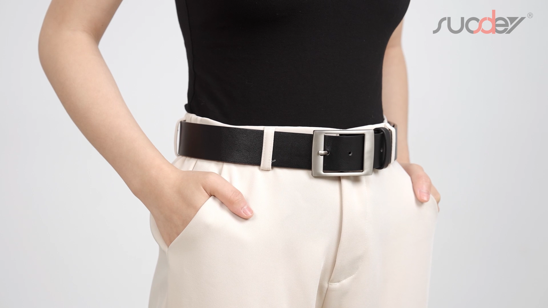 9978 Fashion Womens Leather Belts,wide Waist Belt With Pin Buckle For Jeans SUOSDEY Fashion Womens Faux Leather Belts with Pin Buckle  main image 3