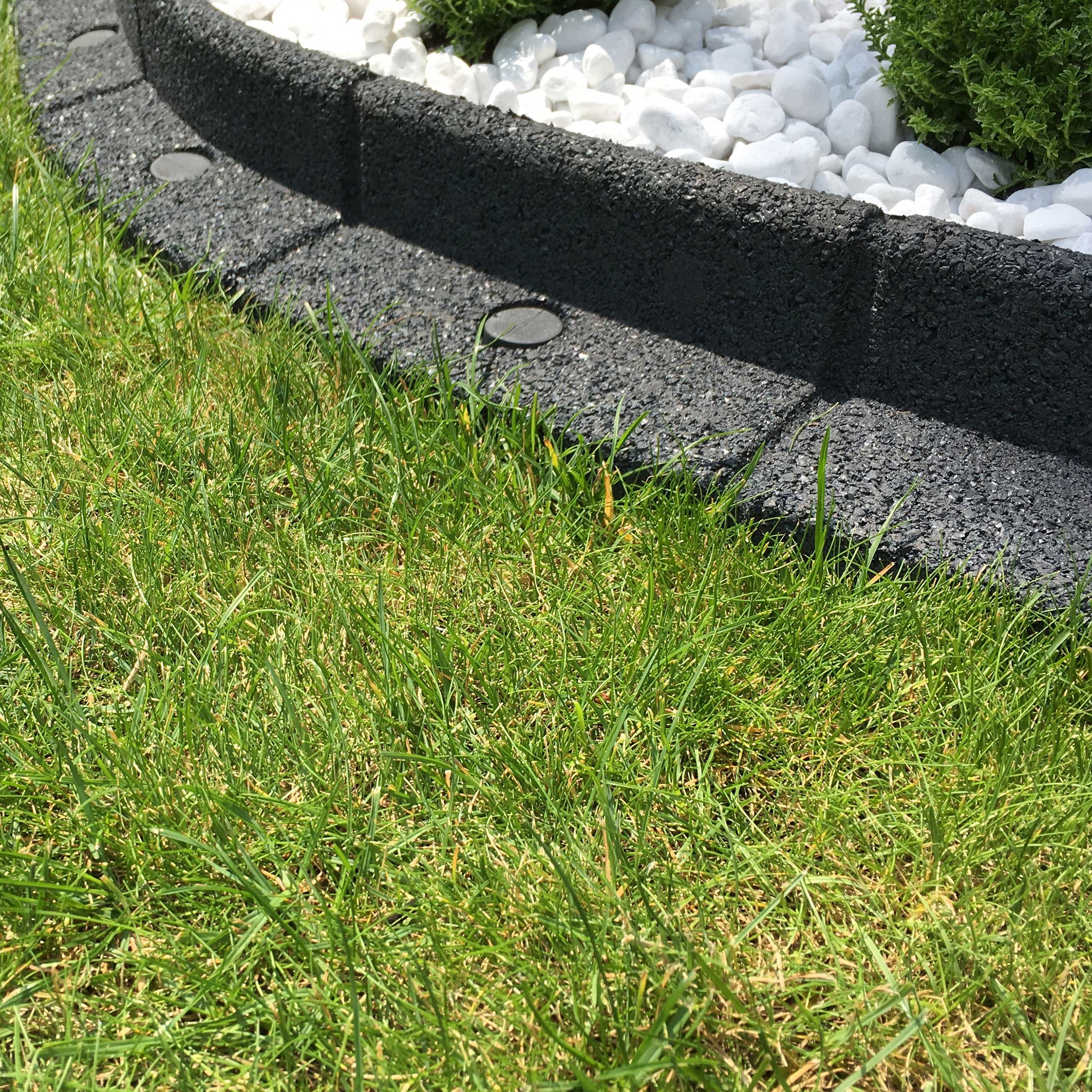 Buy New FlexiBorder - Lawn Edging - Flexible Garden Edging Border for Grass  Lawns - Pathways - Raised Borders - Artificial Grass - Grey - 2 x 1m  Lengths Online at desertcart Grenada