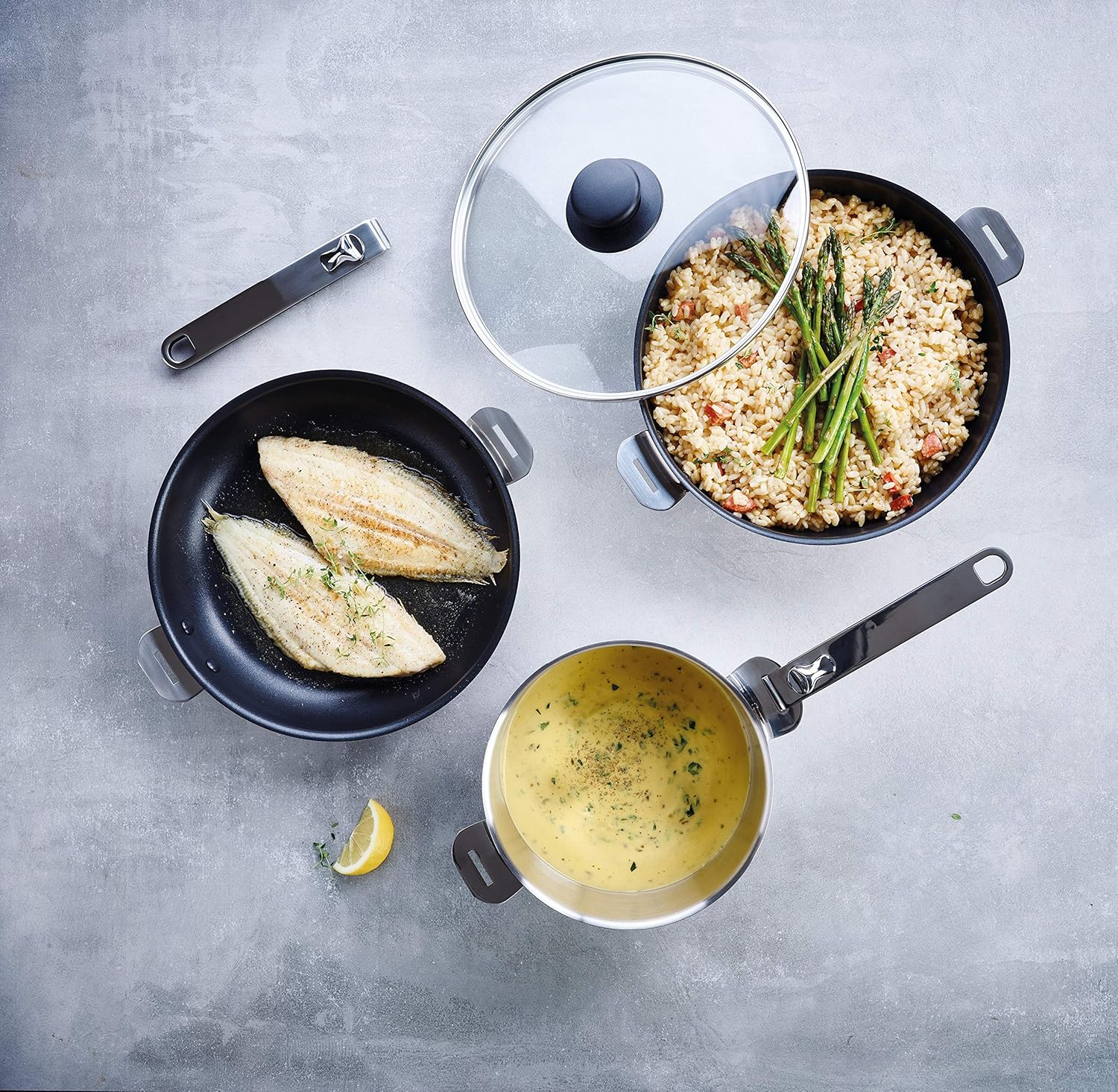 Beka Move On K Fry Pan Set, Stainless Steel INOX, 30 x 30 x 8.4 cm