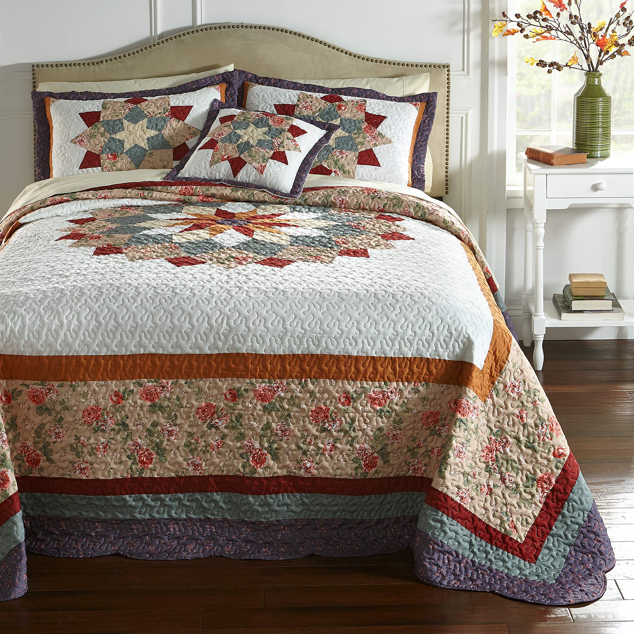 BrylaneHomeVirginia Bedspread - Queen, Multi