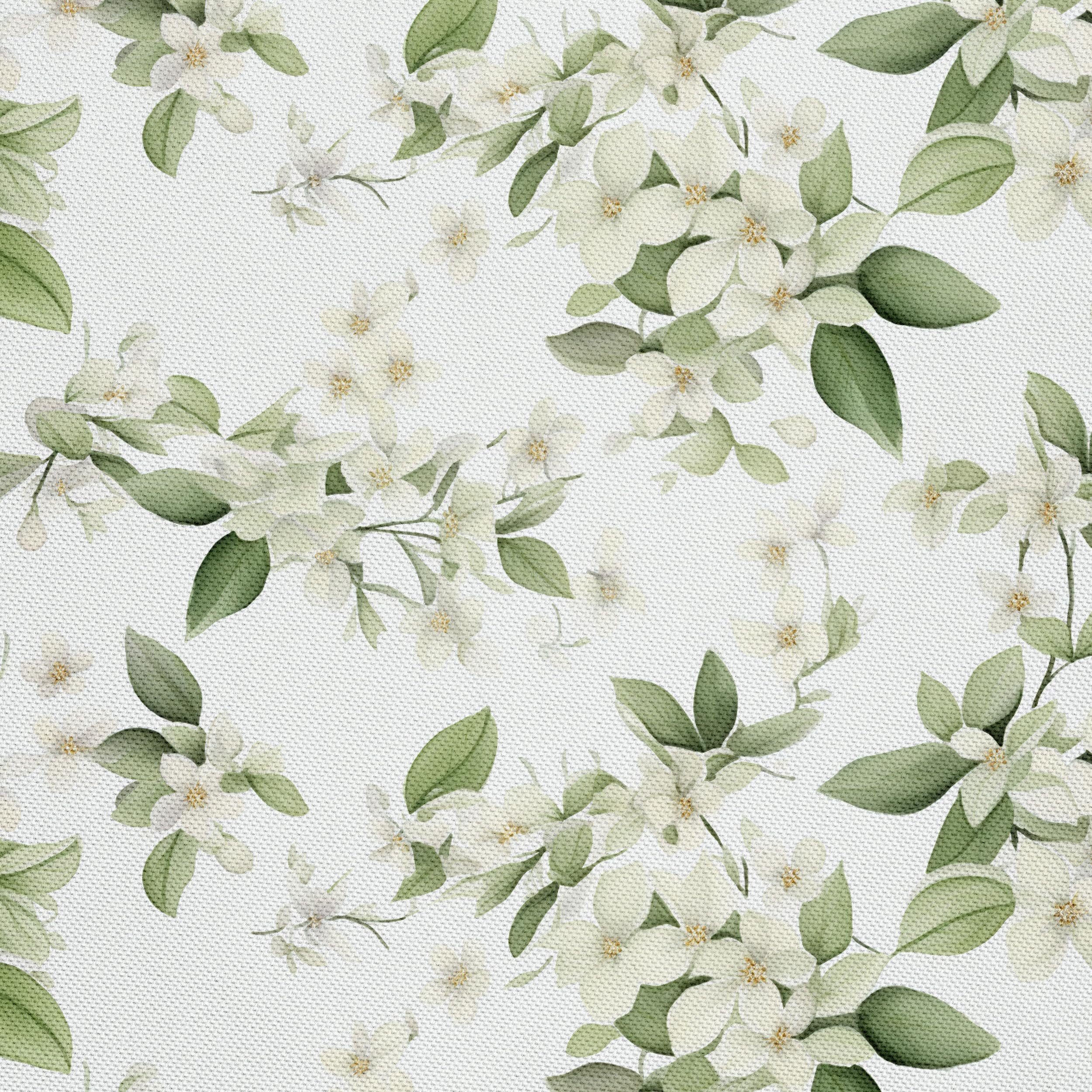 HEKO PANELS Stoff Oxford Wasserdichte Meterware Canvas-Stoff Polyester Nähstoff Dekostoffe Handwerken Wasserabweisend Blickdicht Pflanzen Aquarell Wasserfarbe 5 Meter 155 x 500 cm DX2490
