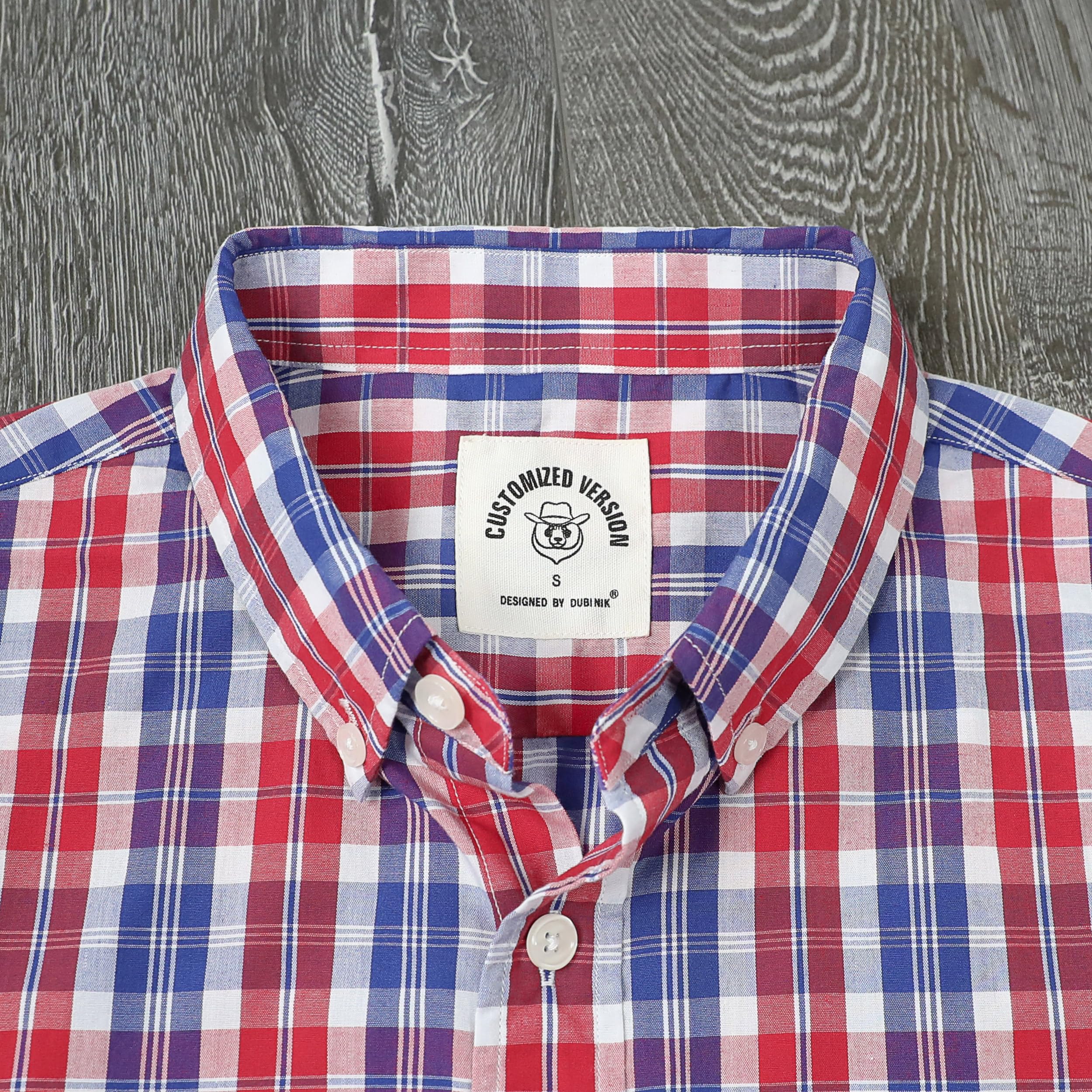 Dubinik® Camicia Uomo Camicia Quadri Uomo Casual Leggero Botton Down Regular Fit Conformate Camicia Uomo Taschini