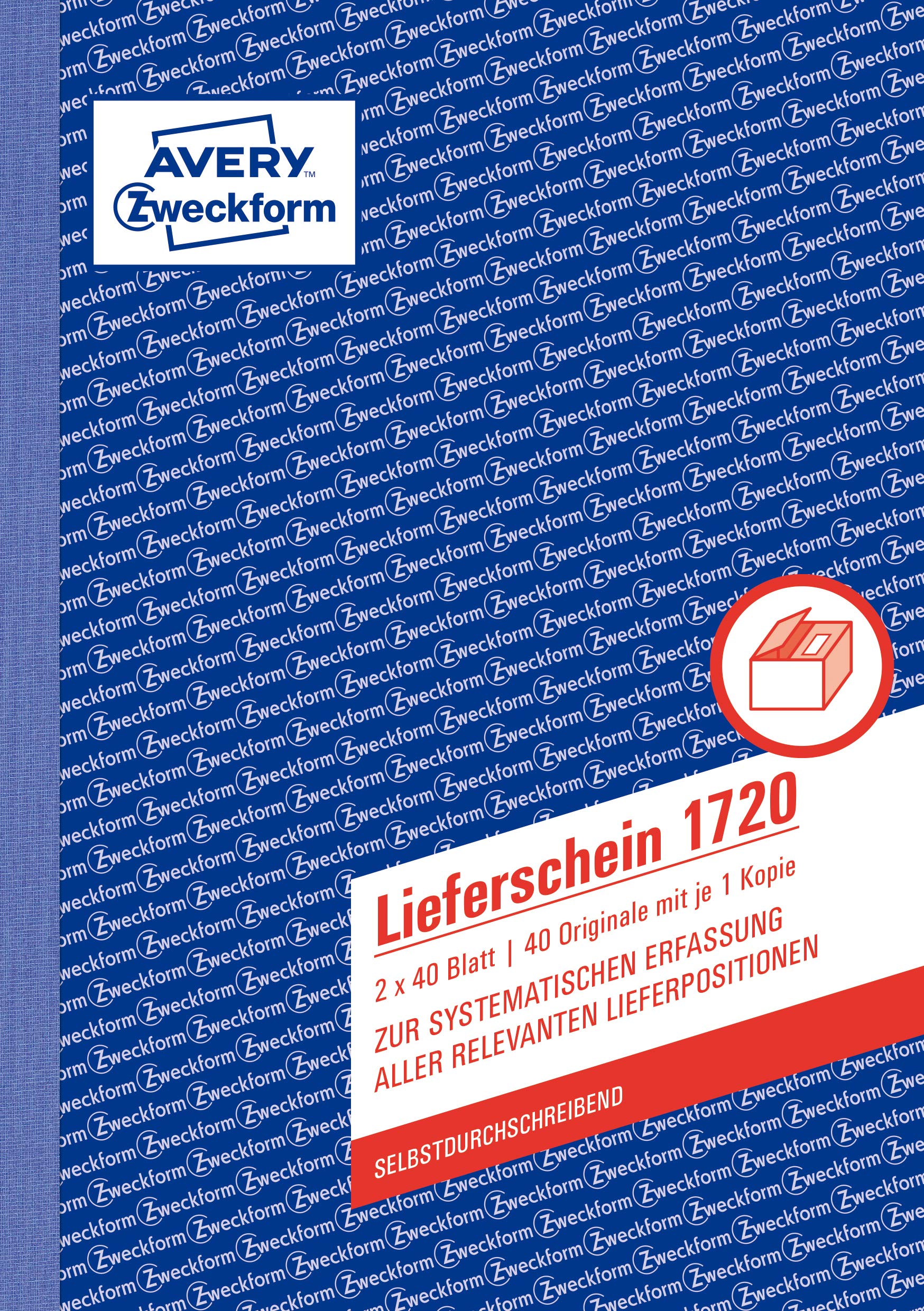 AVERY Zweckform 1720 Lieferschein (A5, 2x40 Blatt, selbstdurchschreibend mit farbigem Durchschlag, zur systematischen Erfassung aller relevanten Lieferpositionen) 15er Pack
