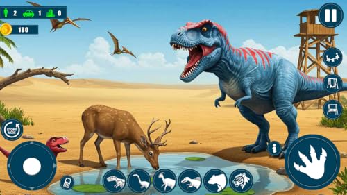Attaque Dino Ville 3D: Jeu de Destruction et Action Offline – vue 3