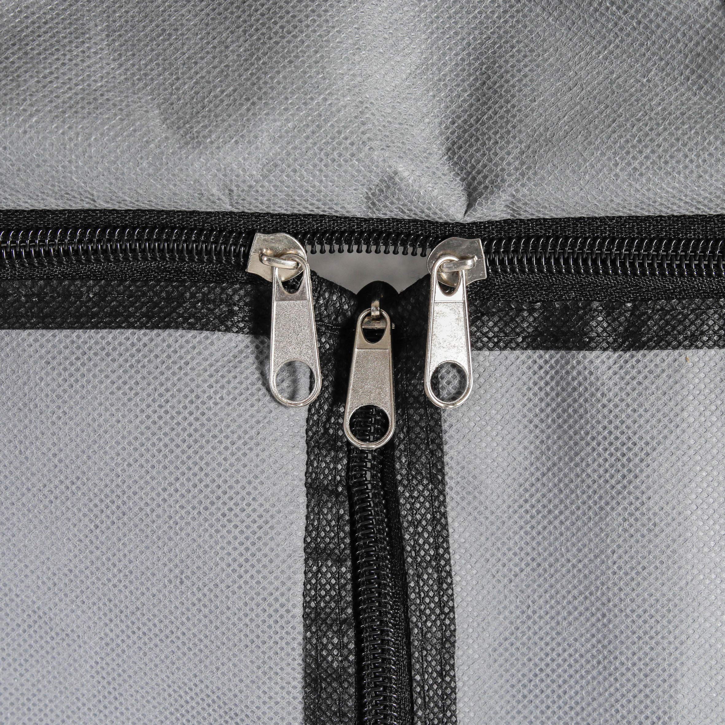 axentia Stoffschrank, ca. 75 x 150 x 50 cm, Grau-schwarz