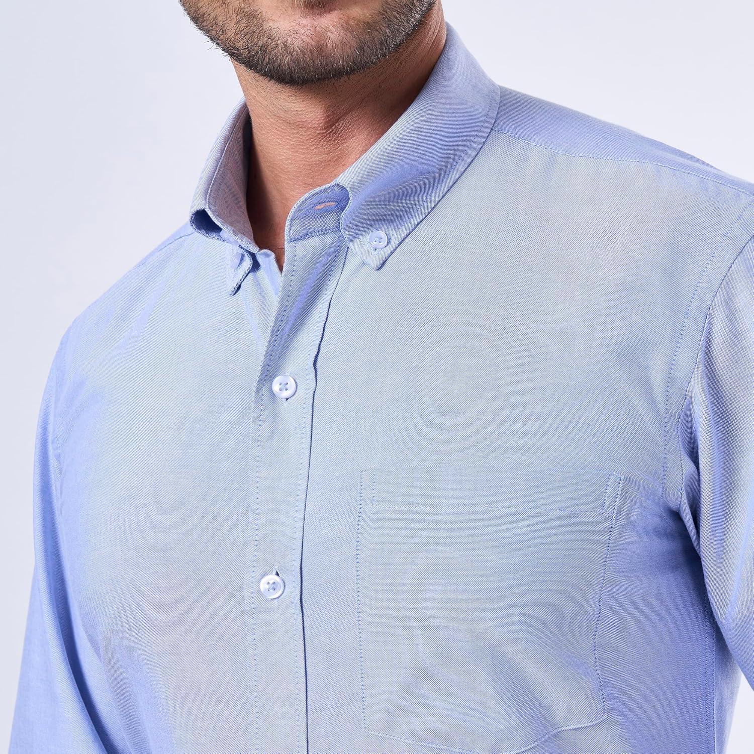 Cotton King Mens Shirts | 100% Cotton Long Sleeve Shirts for Men | Button Down Shirt Men | Oxford Mens Dress Shirt - Image 2