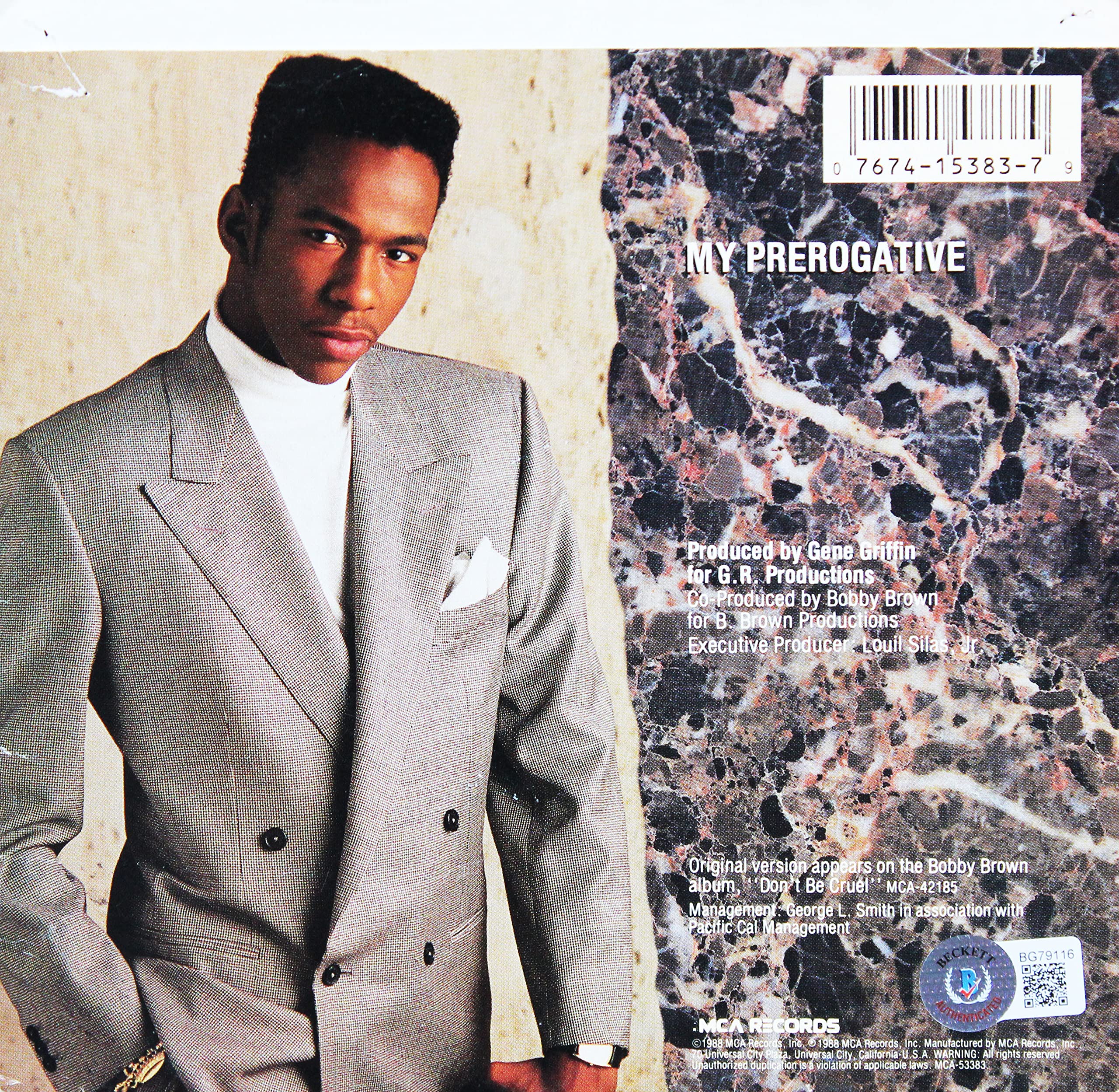 値下げ Bobby brown サイン入りレコード NJS R&B 値下げ Bobby brown