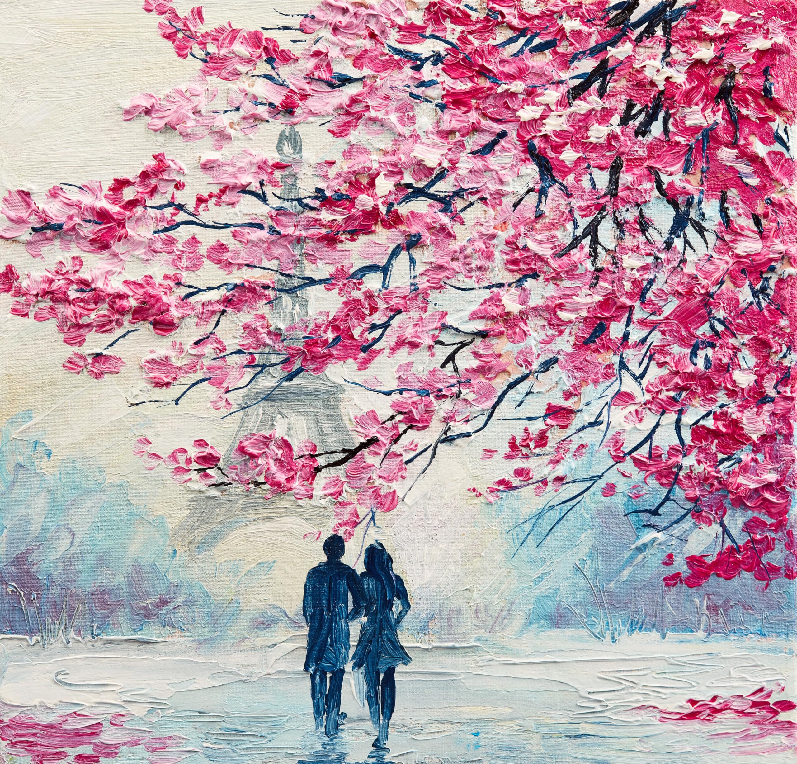 adrium Cuadro acrílico 70 x 70 cm pintura al óleo sobre lienzo París París Torre Eiffel Arte Moderno (95159584)