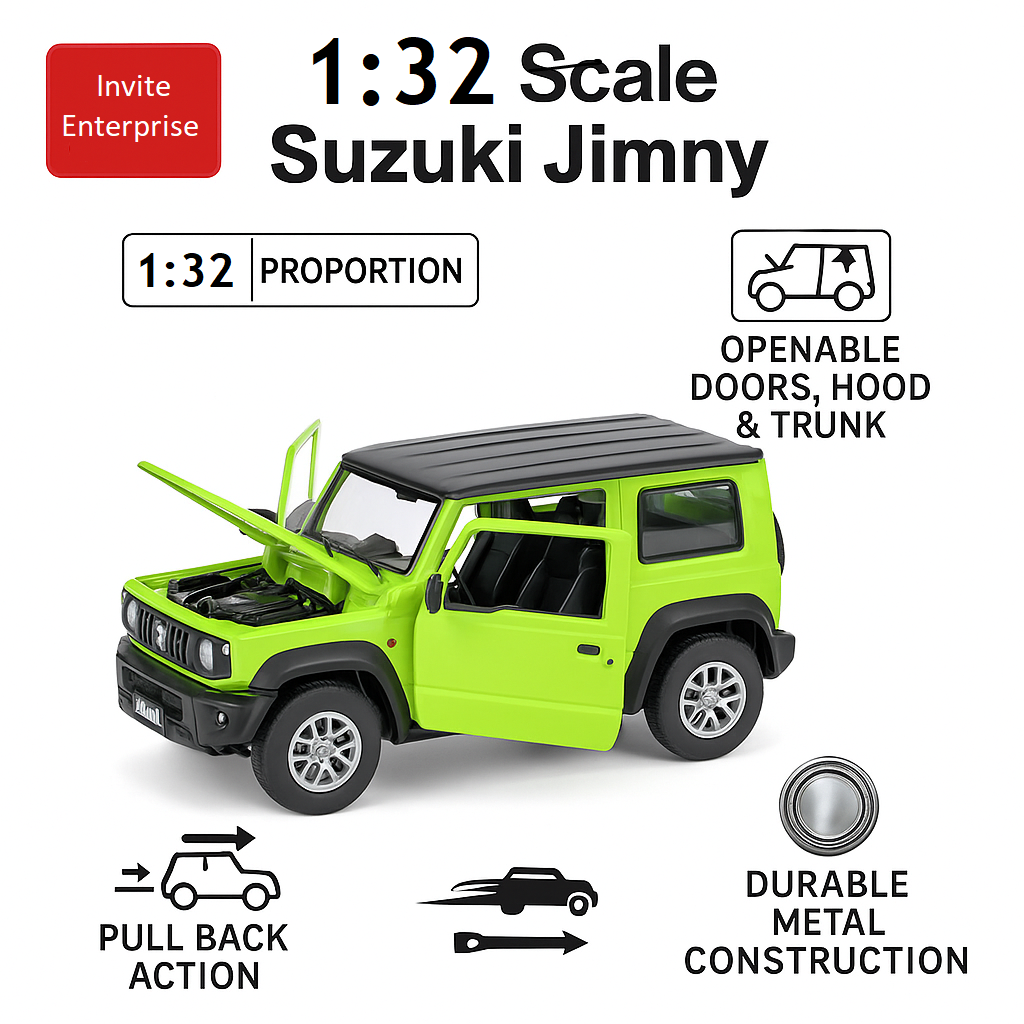 WORSHIPER 1:32 Scale Suzuki Jimny Diecast Model Car   Alloy Metal