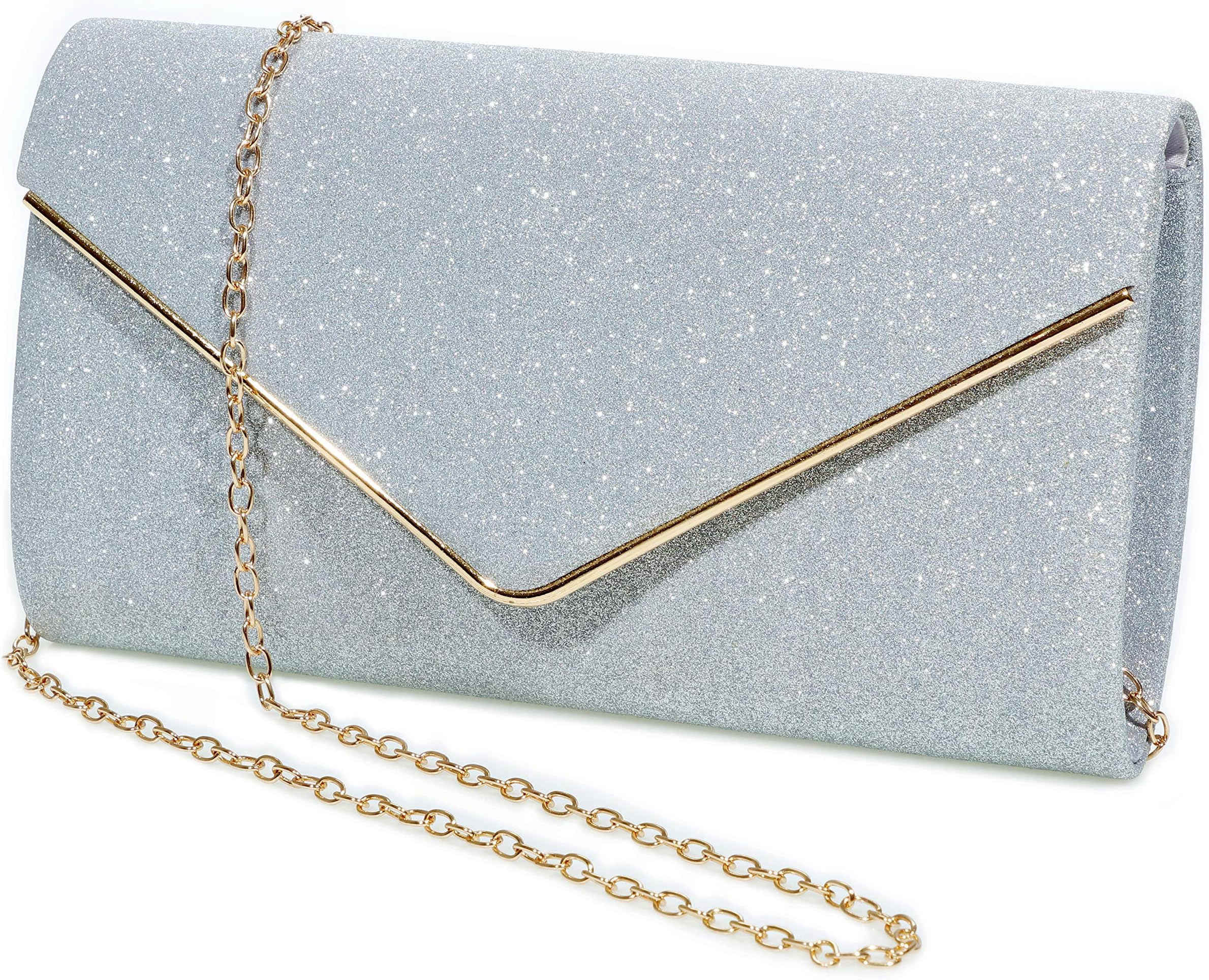 MansherryEvening Bag Clutch Purses for Women, Ladies Sparkling Party Handbag Wedding Bag Purse