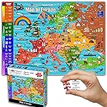 Think2Master Colorful Map of Europe 1000 Pieces Jigsaw Puzzle for Kids 13+, Teens, Adults & Families. Great Gift for stimulating Interest in The European Map. Size: 26.8 X 18.9